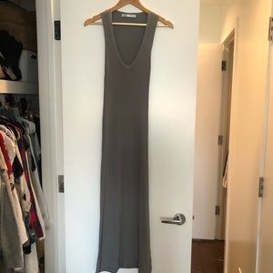 Zara grey ribbed knit dress